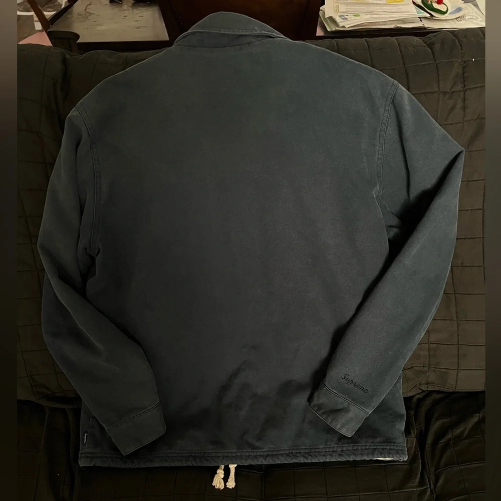 Supreme Navy S Canvas Coaches Jacket Size Large F/W 2012 - Picture 2 of 4